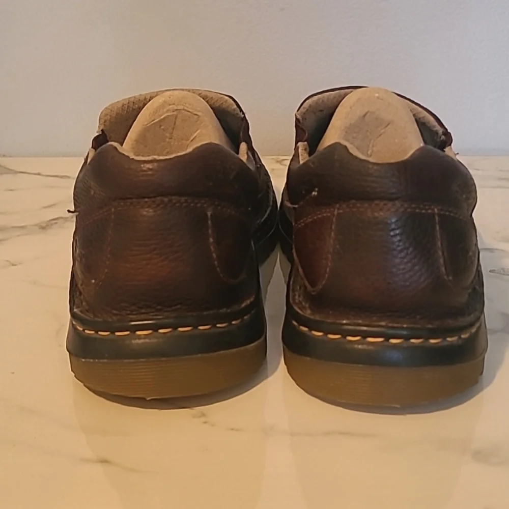 Dr Martens Orson Men's 10 Brown Leather Slip-On Loafers Shoes Slip Oil Resistant - Picture 4 of 14
